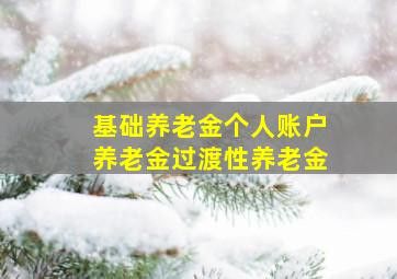 基础养老金个人账户养老金过渡性养老金