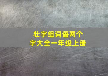 壮字组词语两个字大全一年级上册