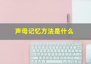 声母记忆方法是什么