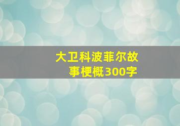 大卫科波菲尔故事梗概300字