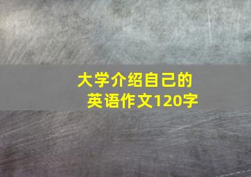 大学介绍自己的英语作文120字