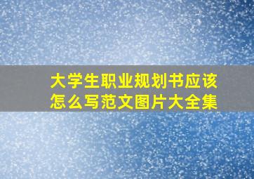 大学生职业规划书应该怎么写范文图片大全集