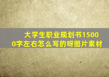 大学生职业规划书15000字左右怎么写的呀图片素材