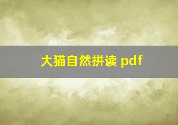 大猫自然拼读 pdf