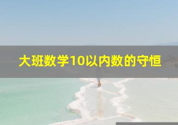 大班数学10以内数的守恒