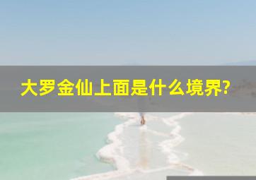 大罗金仙上面是什么境界?