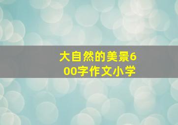 大自然的美景600字作文小学