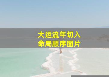 大运流年切入命局顺序图片