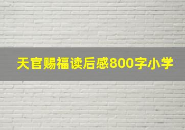 天官赐福读后感800字小学