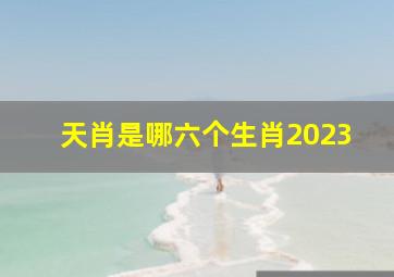 天肖是哪六个生肖2023