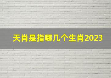 天肖是指哪几个生肖2023