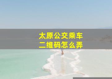 太原公交乘车二维码怎么弄