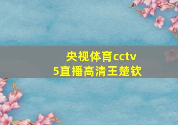 央视体育cctv5直播高清王楚钦