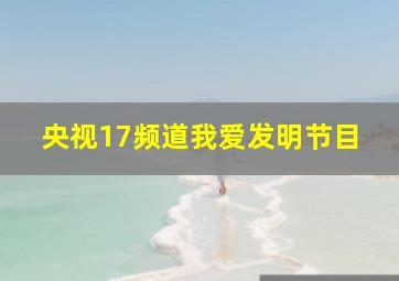 央视17频道我爱发明节目