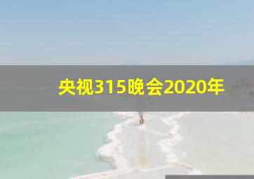 央视315晚会2020年