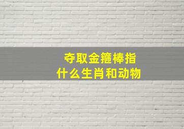 夺取金箍棒指什么生肖和动物