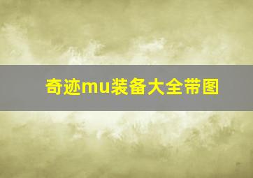 奇迹mu装备大全带图