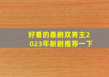 好看的泰剧双男主2023年新剧推荐一下