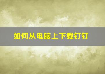 如何从电脑上下载钉钉