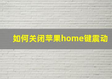 如何关闭苹果home键震动