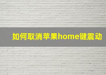 如何取消苹果home键震动