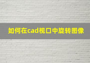 如何在cad视口中旋转图像