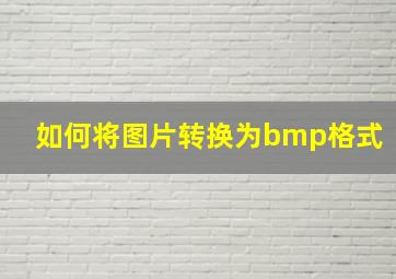 如何将图片转换为bmp格式