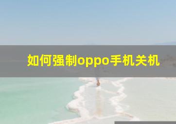 如何强制oppo手机关机