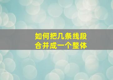 如何把几条线段合并成一个整体