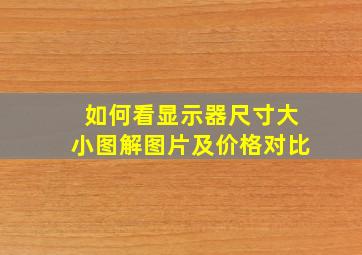 如何看显示器尺寸大小图解图片及价格对比