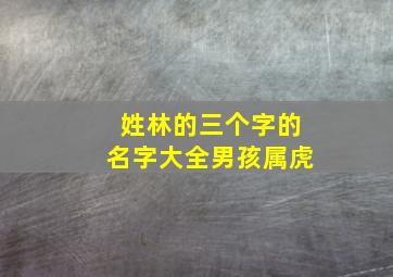 姓林的三个字的名字大全男孩属虎