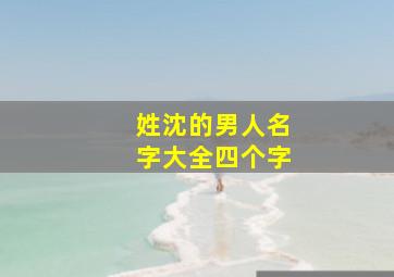 姓沈的男人名字大全四个字