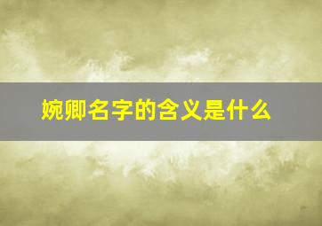 婉卿名字的含义是什么