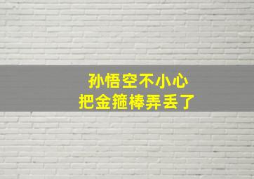 孙悟空不小心把金箍棒弄丢了