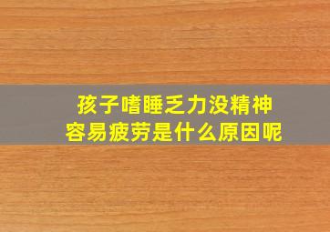 孩子嗜睡乏力没精神容易疲劳是什么原因呢