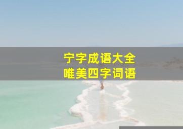 宁字成语大全唯美四字词语