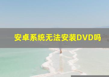 安卓系统无法安装DVD吗