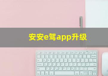 安安e驾app升级