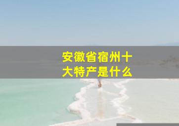 安徽省宿州十大特产是什么