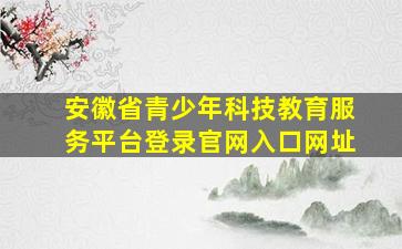 安徽省青少年科技教育服务平台登录官网入口网址