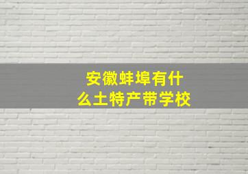 安徽蚌埠有什么土特产带学校