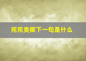 宛宛类卿下一句是什么