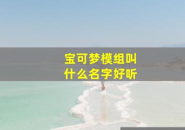 宝可梦模组叫什么名字好听