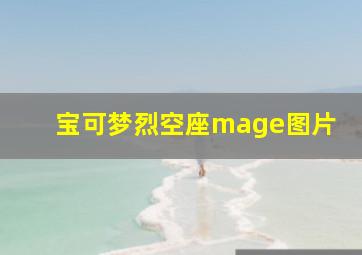 宝可梦烈空座mage图片