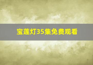 宝莲灯35集免费观看