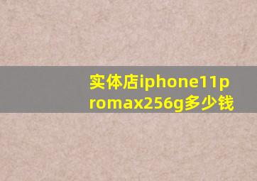 实体店iphone11promax256g多少钱