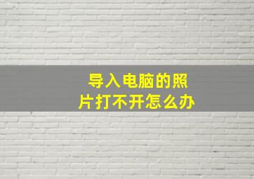 导入电脑的照片打不开怎么办