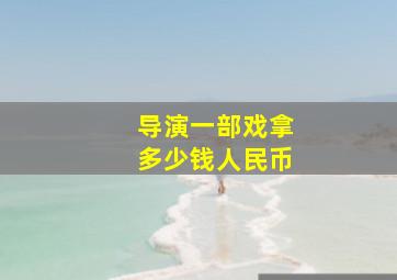 导演一部戏拿多少钱人民币