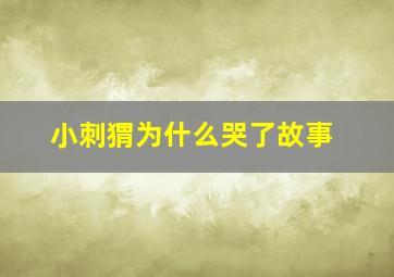 小刺猬为什么哭了故事