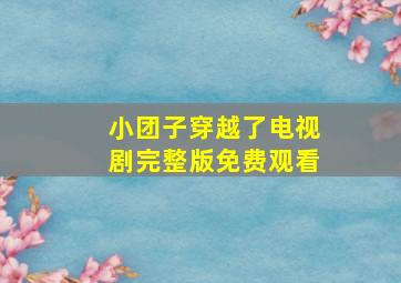 小团子穿越了电视剧完整版免费观看